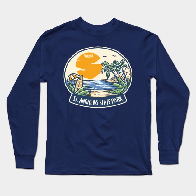 St. Andrews State Park Florida Long Sleeve T-Shirt by soulfulprintss8
